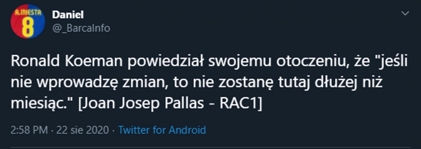 Koeman może ZREZYGNOWAĆ, jeśli nie będzie zmian w Barcy?!